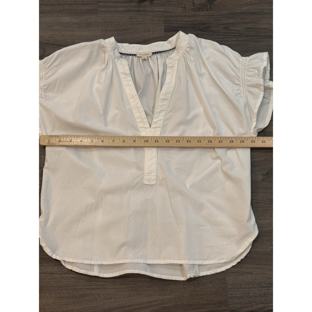 Anthropologie Pilcro Blouse M Tatum Cottagecore Romantic Puff Sleeve Peasant Top - Picture 7 of 12
